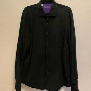 Rare Ralph Lauren Purple Label black fine wale needlecord shirt